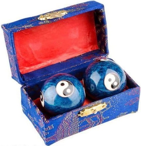 Blue chinese baoding balls - blue,