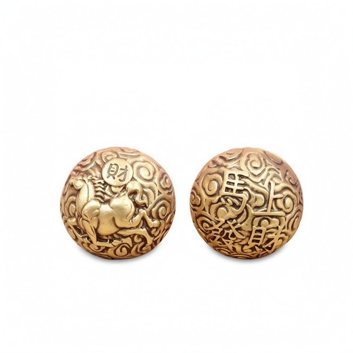 Brass hand ball - brass,