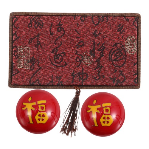 Hand massage ball red enamel - hand,